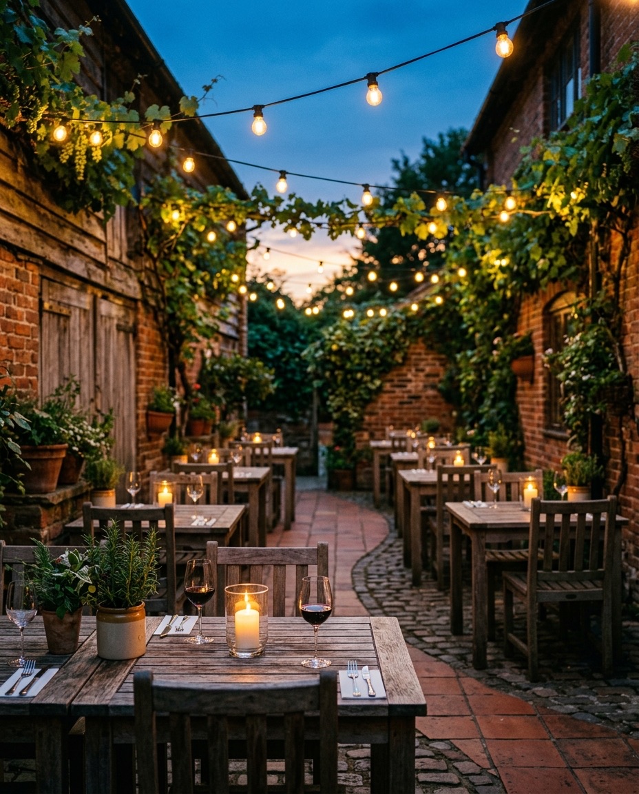 String lights & tables