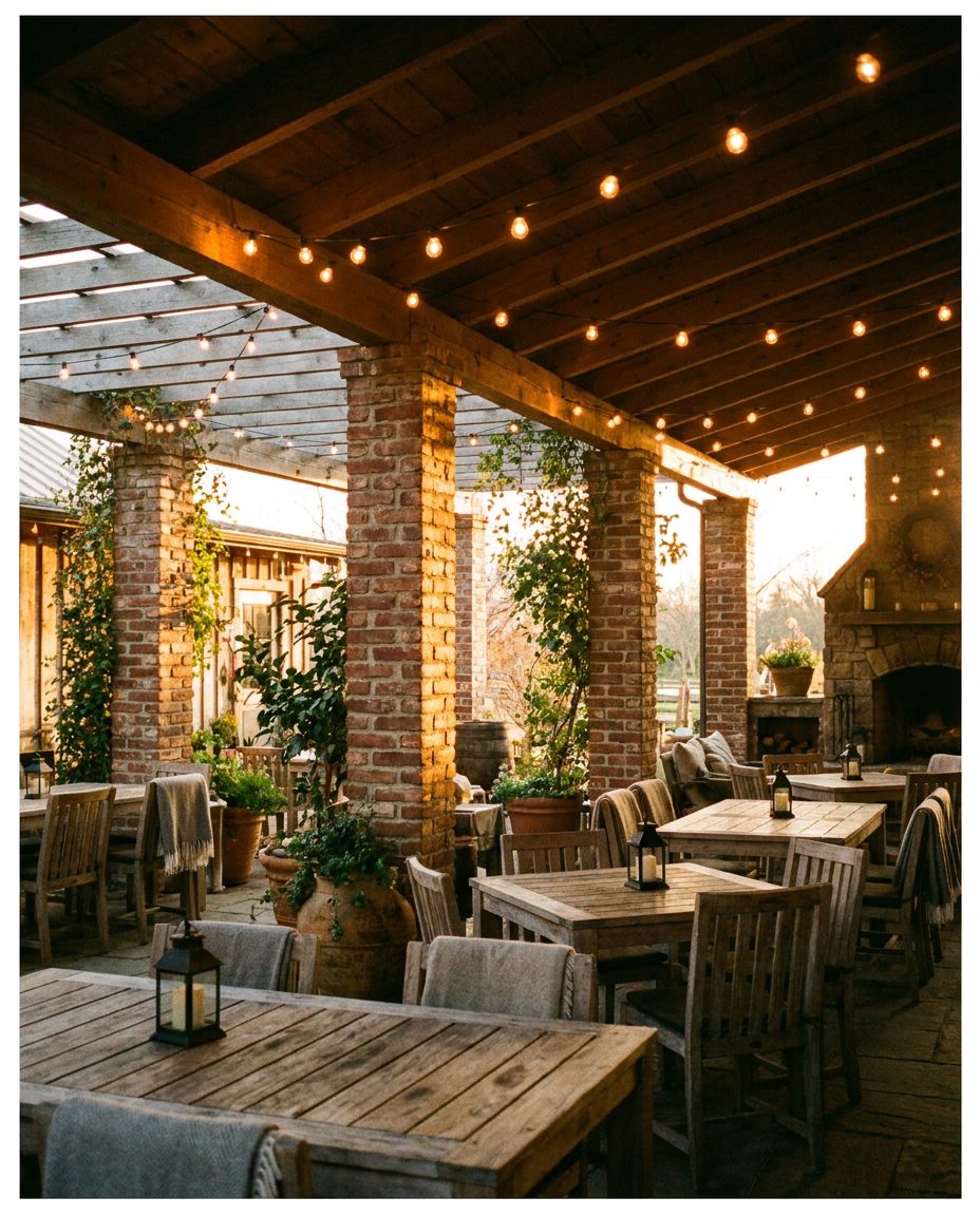 Patio at golden hour